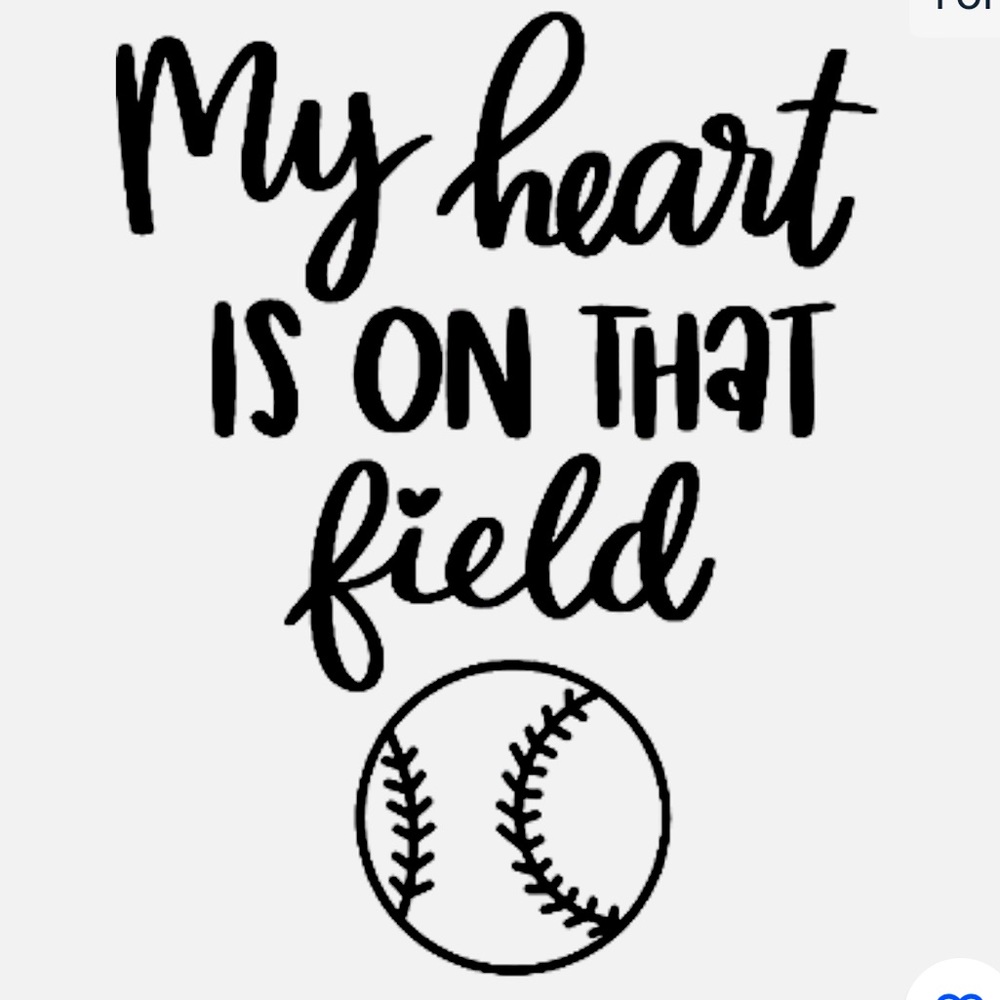 4x4 My heart is on that field Vinyl Decal